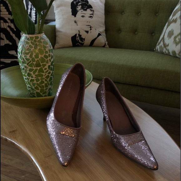 Sparkly Glittery Pink Pumps Heels Size 7 - Picture 2 of 13